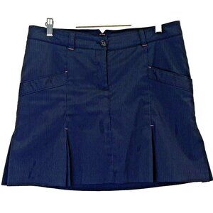 Nike Golf Skirt Tour Performance Dri-Fit Womens Size 10 Gray Pinstripe Skort